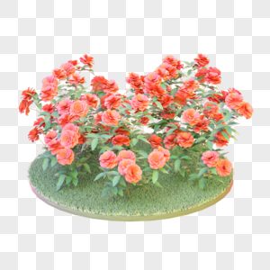 3DC4D立体春季植物花装饰山茶花花卉鲜花图片
