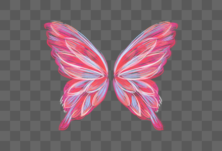 肌理,炫彩翅膀粉色蝴蝶素材