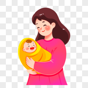 抱着小婴儿的母亲图片