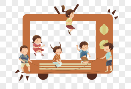 六一儿童节可爱电视装饰边框高清图片