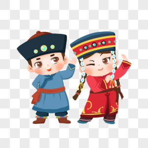 蒙古族男孩民族高清图片