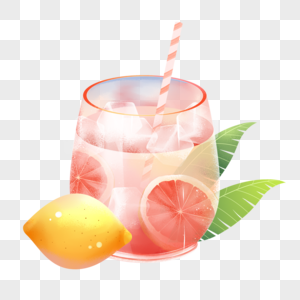 夏季冰镇西柚果汁冷饮图片