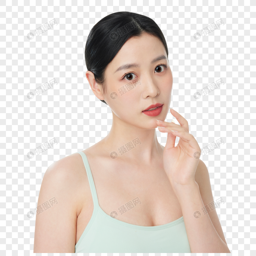 年轻美女护肤图片