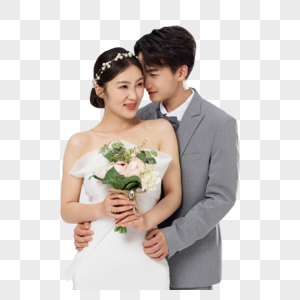 西式婚纱情侣结婚形象图片