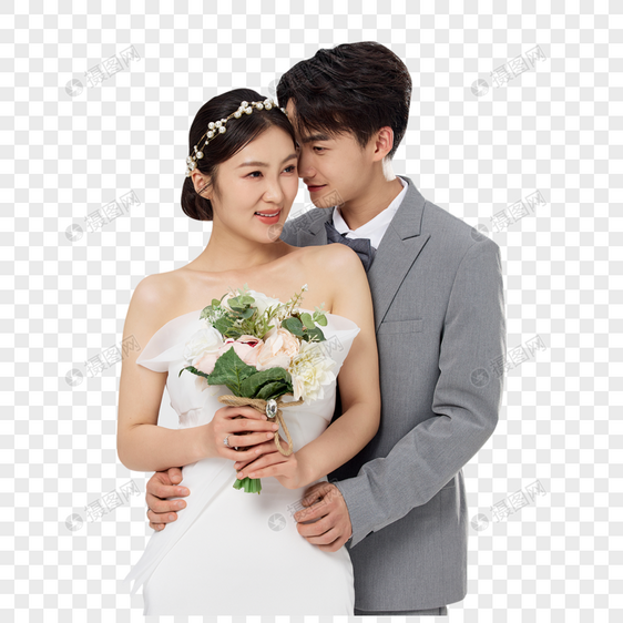 西式婚纱情侣结婚形象图片