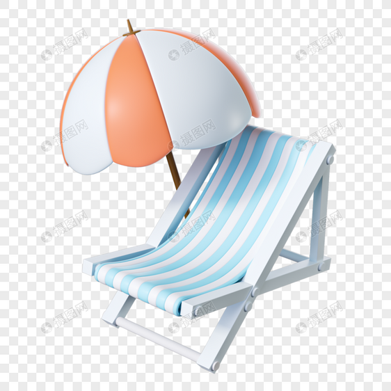 夏日沙滩座椅图标图片