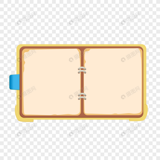 手绘卡通书本边框图片