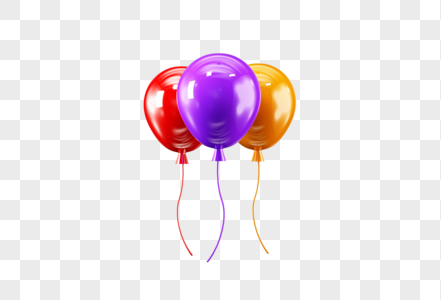 2024跨年庆祝气球C4D图标图片