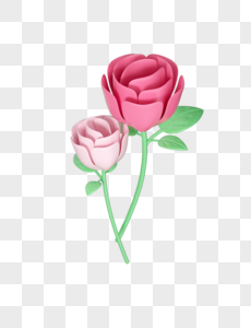 3D妇女节玫瑰花束图片