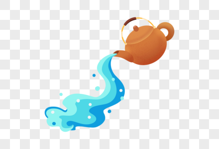 茶壶茶文化水卡通高清图片