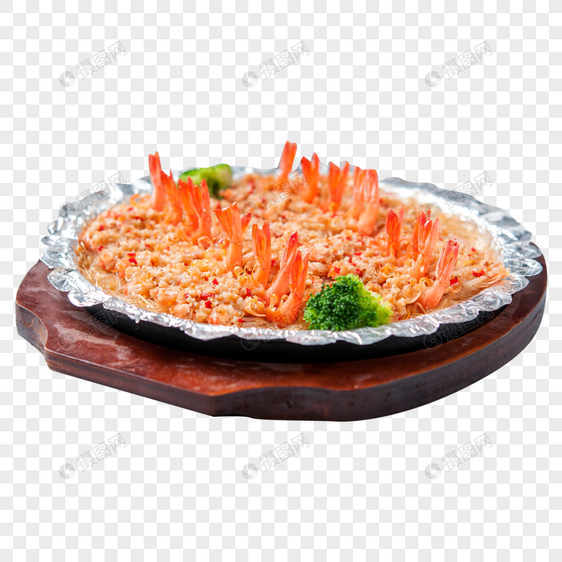 蒜蓉铁板基围虾图片