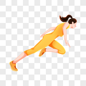 跑步的女孩健身体育素材高清图片