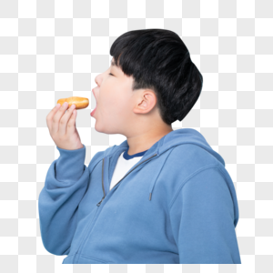 喜欢吃甜甜圈的小男孩吃甜食的人图片