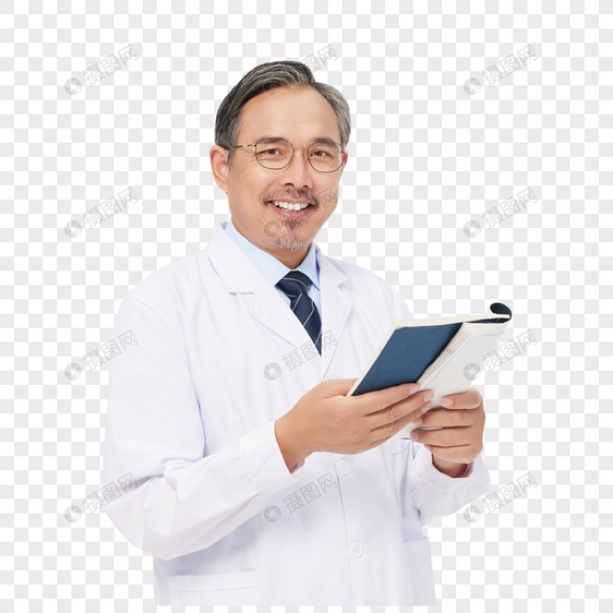 中西医拿着医书形象图片