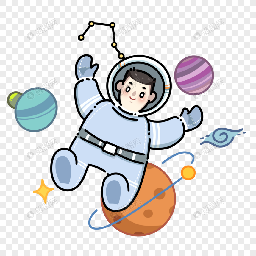 航天日在宇宙遨游的宇航员图片