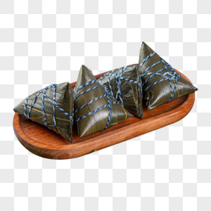 木盘里的粽子图片