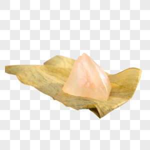 一片粽叶上的粉色水晶粽子图片