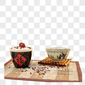 粽子的食材糯米与红枣图片