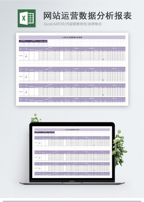 网站运营数据分析报表excel文档