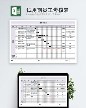 运营进度计划表格图片