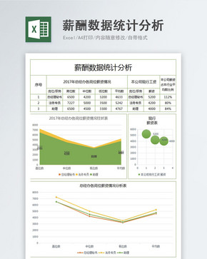 薪酬数据统计分析表excel模板图片