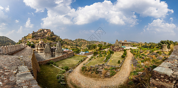昆巴加尔个梅瓦尔要塞,西部印度拉贾斯坦邦乌代布尔附近的拉贾桑芒地区的阿拉瓦里山的西风地带图片