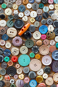 收集彩色缝纫塑料纽扣背景图片