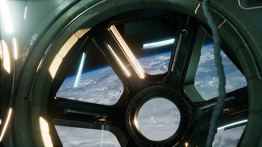 行星地球附近运行的国际站的驾驶舱视图这张图片的元素由美国宇航局提供驾驶舱视图国际站运行附近的行星地球图片