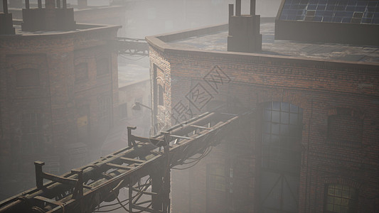 旧工厂废弃的工业建筑图片