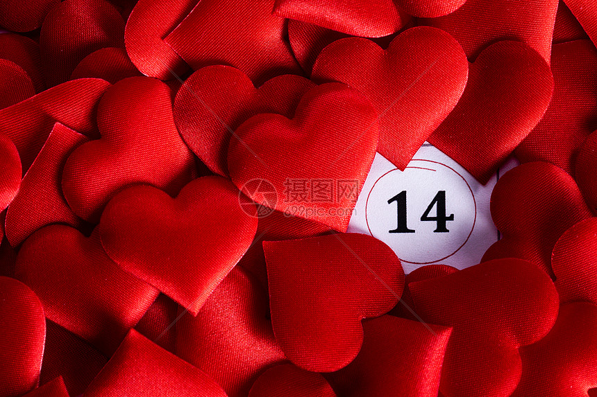 情人节红丝心日历上有2月14日的约会背景 爱情 庆祝情人节日历高清图片下载 正版图片 摄图网