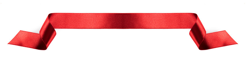红色缎带横幅隔离白色背景上白色缎带横幅图片