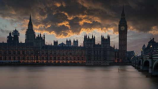 令人惊叹的景观形象,大本帕利亚姆内特的房子伦敦充满活力的雄伟日落图片