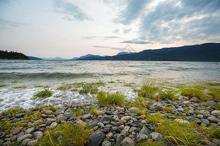 云丘山美丽的海岸线日落贝拉科拉,加大背景