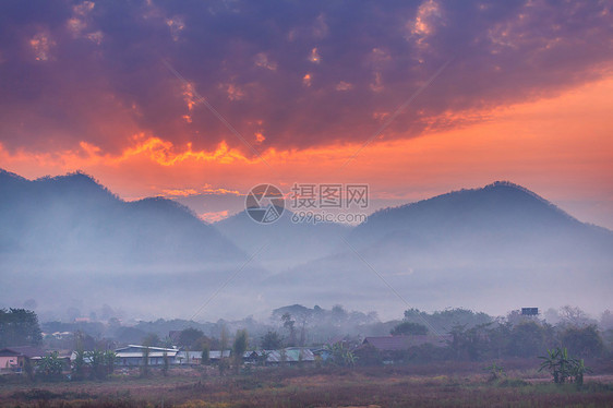 泰国北部的乡村景观图片