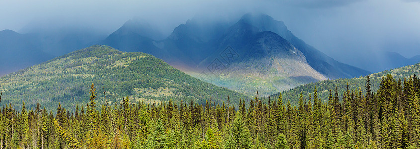 夏季加大落基山脉风景如画的山景图片