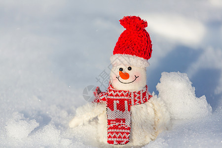 漂亮的雪人下雪的新年2020日期背景图片