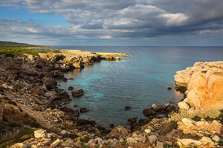 塞浦路斯北部美丽的海滩图片