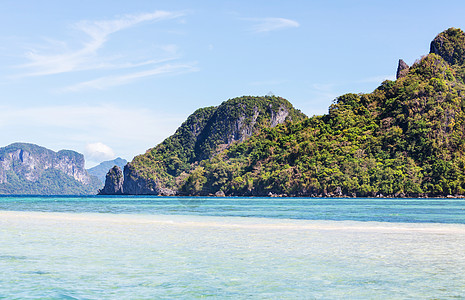 令人惊叹的海景海湾山区岛屿,巴拉望,菲律宾图片