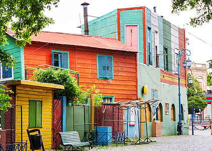 布宜诺斯艾利斯拉博卡地区卡米尼托的明亮颜色图片