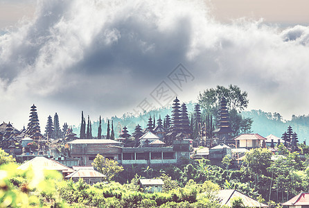 巴厘岛乡村寺庙,印度尼西亚宗教著名目的地亚洲图片