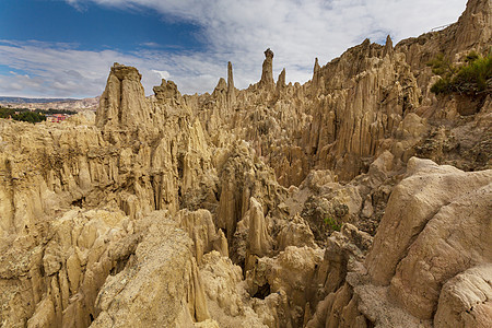 玻利维亚拉巴斯的ValledeLaLuna寻常的自然景观,美丽的地方旅行图片