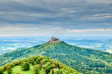 山顶霍亨佐伦城堡山顶斯比安阿尔卑斯山,巴登符腾堡,德国图片