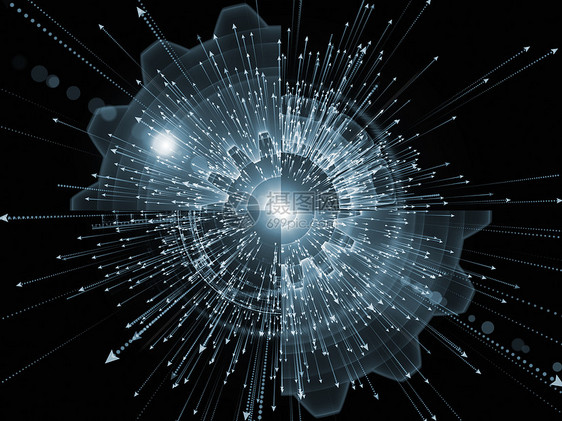 信息突发系列科学信息技术教育上箭头分形元素爆炸的背景图片