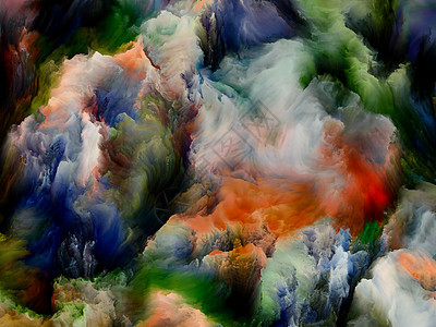 油漆烟雾彩色梦想系列关于想象力创造力艺术绘画的梯度光谱色调的背景背景图片