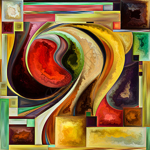 形式系列的亲力以艺术创意想象力为的五颜六色形状纹理的方形背景图片