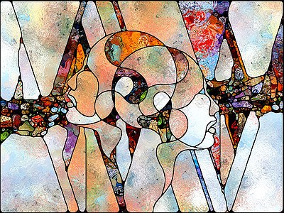 多色光彩色玻璃系列的统由颜色纹理片段的图案成,比喻片段艺术诗歌的统图片