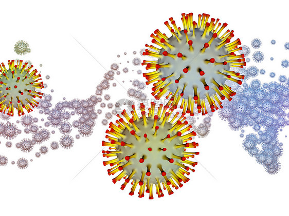 冠状病宇宙病流行系列冠状病颗粒微元素的三维图解,用于病流行病感染疾病健康方面的工作图片