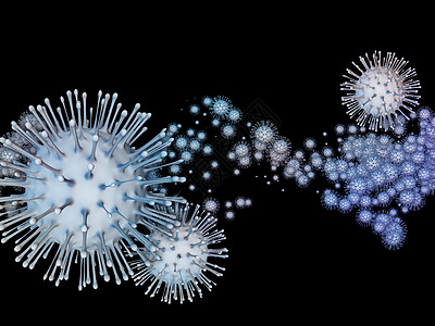 病逻辑病流行系列与病流行病感染疾病健康有关的冠状病颗粒微元素的三维图解图片