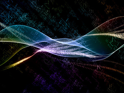 西格玛场系列数字正弦波数字光数学公式现代科学技术中的相互作用背景图片