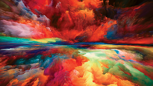 光谱云逃避现实系列超现实日落日出颜色纹理的成,适用于与山水画想象力创造力艺术有关的项目图片